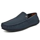 P.P.Y.S. Blue Synthetic Leather Plain Shoes for Men Loafers - 09 UK