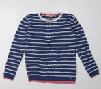 Crew Kleidung Mädchen blau gestreift Baumwolle Pullover Sweatshirt Größe 10-11 Jahre Pul