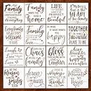 16 Set of Inspirational Stencils and Templates for Painting - Stencils for Wood Signs - Large Stencil Templates for Walls, Crafts and Home Decor - Stencils for Painting