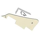 Dopro Aged white 3 Ply LP Guitar Pickguard with Chrome Bracket for Epiphone Les Paul