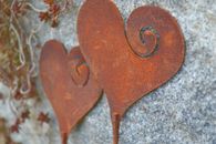 Decorative heart garden plug rust stainless rust metal garden decoration home decoration