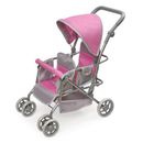 Badger Basket Cruise Folding Inline Double Doll Stroller -/Pink Plastic in Gray | 28 H x 23 W x 14.5 D in | Wayfair 99004