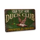 Custom Hunting Sign Duck Hunting Club Gift For Dad Man Cave Decor 108122002214