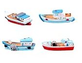 BHOOLU&GOOLU Cute Miniature Yacht Models - 4 Pcs Set (Size : 5 CM)
