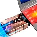 KLIM Cool + Metal Laptop Cooler Fan - The Most Powerful Gaming External Air Vacuum - Computer USB for Immediate Cooling - Slim - Portable - Quiet - Cooling Pad to Solve Internal Overheating