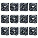 Sayayo Non-Slip Rubber Feet for Garden Furniture Chairs, Floor Protector Pads 22MM*22MM, 12 Pcs Black, EJD200B-12P