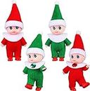 Super Idee 4er Set Baby Elves Weihnachtself Zubehör Gute Größe für Elf auf dem Regal Scout Elves Elf on The Shelf Weihnachtselfen Weihnachtstradition Weihnachtswichtel zubehör Jungen Mädchen Neujahr