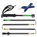 Trekking Poles Collapsible Hiking Poles,2 Pack Aluminum Alloy 7075 Backpacking Walking Sticks,Antishock and Quick Lock System, Telescopic, Collapsible, Ultralight for Hiking, Camping