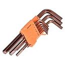 KATUR Long Arm Hex Key Wrench Set, 9PCS Metric Double Long Arm Hex End Key Set Tools for Automotive Household Projects Lawn Equipment and Engine Repairs 1.5/2/2.5/3/4/5/6/8/10mm (Hex)