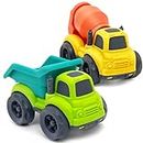AESTEMON Truck Baby Toys for 1 Year Old Boys, 1 Year Old Boy Toys Cars Dump & Mixer Truck Toddler Toys for 1 2 Year Old Boys, BPA Free, Green Toys Easter Birthday Gifts for 1 2 3 Year Boy Girl