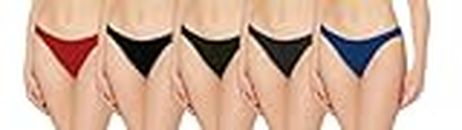 THE BLAZZE Women's Breathable Cotton Thong/Low Rise, Girls Sexy Thong Panty/Underwear Women Bikini Panties L773 3141 (S, COMBO2)