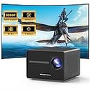 HAPPRUN Projector, [Electric Focus] Mini Projector, 1080P Support Portable Bluetooth Projector with Speaker, 200" Support Outdoor Movie Projector Compatible with Smartphone/HDMI/USB/AV/Fire Stick/PS5