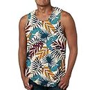 AMDOLE Lightn Deals Today Sales Mens Summer Fashion Casual Beach Seaside Digital 3D Imprimé Col Rond sans Manches T Shirt Vest Top Gilet Homme Costume and Today's Deals Prime
