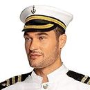 Boland - Chapeau capitaine Nicholas pour adultes, blanc/noir/doré, taille unique, 44367