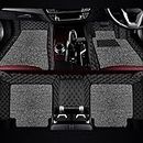AutoZing 7D Premium Custom Fitted Car Mats for Volvo XC-40 (2018) - Black Silver
