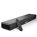Sound bar Wooden MEREDO Sound Bars for TV 2.1CH Built-in Subwoofer 150W All-in-One Soundbar Bass/Treble Adjustable 5 EQ Modes ARC/Optical/AUX/BT 5.0 3D Surround Sound for Home Theater-Compact 28Inch