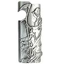 Reaper Death Metal Lighter Case Cover Holder fits BIC Full Standard Size Lighter J6 in Silver Color
