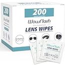 200 Count Lens Wipes for Eyeglasses, Eyeglass Lens Cleaning Wipes Pre-moistened Individually Wrapped Sracth-Free Streak-Free Eye Glasses Cleaner Wipes for Sunglass, Camera Lens, Goggles