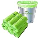 Biodegradable Bin Bags, 10 Litre x 120 Food Waste Bags Bin Liner Small, 10L Compostable Compost Caddy Liners, Recycled Degradable Rubbish Garbage Trash Bags for Kitchen Office, Green, 45 x 50cm