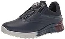 ECCO Men's S-Three Boa Gore-tex Waterproof Hybrid Golf Shoe, Marine/Morillo/Marine, 9-9.5