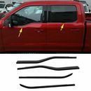 For Ford F-150 2021-2023 ABS glossy black Car window Bottom strip Cover Trim