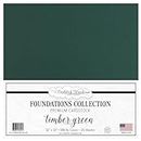 Cardstock Warehouse Foundations Timber Green Forest - 12 x 12" - 100 Lb. / 270 Gsm 100% Recycled Premium Cardstock Paper - 25 Sheets
