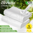 Dreamz 2x Natural Latex Pillow Removable Cover Memory Down Luxurious B-shape