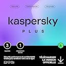 Kaspersky Plus Internet Security 2023 | 3 appareils | 1 an | Anti-Phishing et Pare-feu | VPN illimité | Gestionnaire de mots de passe | Protection bancaire| PC/Mac/Mobile | Code d'activation par email