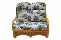 Sorrento Cane Conservatory Furniture -2 Seater Sofa - Palm Design Fabric