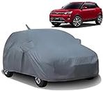 MAVENS Waterproof Car Body Cover All Accessories Compatible for Mahindra XUV 300 with Mirror Pocket Uv Dust Proof Protects from Rain and Sunlight | Grey