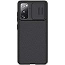 Nillkin Polycarbonate Case for Samsung Galaxy S20 S 20 Fe / S20 Fe 5G (6.5" Inch) Camshield Camera Close & Open Case Protect Black Color Pc Finish