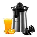 Russell Hobbs Orange Squeezer & Citrus Juicer Electric [Left & Right Rotating, 2 Press Cones for Lemons/Oranges] Stainless Steel (Drip Stop Function, Dishwasher Safe, BPA-Free) Juicer 22760-56