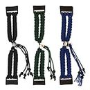 Handmade String Bracelet Adjustable Woven Rope Knot Watch Band Compatible with Fitbit Charge 5/Charge 6 Bands Lucky Friendship Bracelets Strap for Men Women(3 Pack)