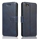 QLTYPRI iPhone 6 iPhone 6S Case Premium PU Leather Simple Wallet Case TPU Bumper [Card Slots] [Hidden Kickstand] [Magnetic Adsorption] Shockproof Flip Cover for Apple iPhone 6 iPhone 6S - Blue