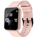 TechKing Pro 3 (ONLY FOR TODAY WITH 12 YEARS WARRANTY) Smart Watch 1.3'' Full Touch Smartwatch with 24x7 Dynamic Heart Rate Blood Pressure Tracking, Waterproof Exercise Smartwatch for Men/Women/Boys/Girls And All Age Group-ROSEGOLD