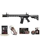 Lancer Tactical Gen 2 Airsoft M4 SPR Interceptor AEG Polymer - Electric Full/Semi-Auto, 1000 Rounds Bag of 0.20g BBS, Battery& Charger Included, Black