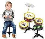 AASA Musical Drum Sets for Kids 3-6 Years Old Drum Toys Instruments with 3 Drums, and 2 Drumsticks (Multicolor)