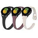 [3 Pack] Slim Bands for Samsung Galaxy Watch 5 Bands 40mm 44mm/Galaxy Watch 6 Bands/Galaxy Watch 4 BandWomen Men, Soft Silicone Slim Thin Narrow Sport Wristband for Galaxy Watch 6/5/5 pro/4/3