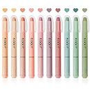 EOOUT Bible Highlighters and Pens No Bleed, 10 Pack Gel Highlighters with Assorted Cute Colors, Extra Smooth, Aesthetic Bible Study Journaling School Supplies, Bible