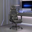 Adjustable Ergonomic Swivel Gaming Chair with Massage Function and Footrest