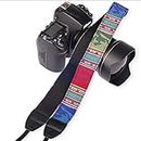 RKPM HOMES Camera Shoulder Neck Strap Vintage DSLR Camera Belt for Nikon Canon Sony Pentax Cameras Classic Blue