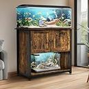 Tatub 40-50 Gallon Fish Tank Stand, Aquarium Stand with Storage Cabinet for 10-50 Gallon Fish Tank, Turtle Tank, Reptile Tank, Heavy Duty Metal Frame 1000 LBS Capacity, Antique Brown