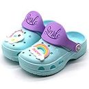 SVAAR Attractive Clog Shoes for Boys & Girls || Indoor & Outdoor Sandals Clogs for Kids Sea Blue