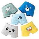 Core Pretty Toddler Boxer Briefs Cotton Boys Underwear Kids Underpants Size 3-12Years (Pack of 5), Animalface, 5-6 Years