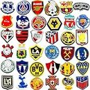 36pcs Soccer Team Charms PVC Sports Charms for Teens Shoe Charms Decor Fits Shoe Sandals Bracelets Ornaments Gift for Boys Man