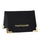 ONE BEST DEAL Soft Leather Travel Card Oyster Bus Pass Credit Card ID Rail Card Wallet Cover Case Holder Yellow Black Blue Green Red (Black)