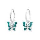 Aww So Cute 925 Sterling Silver Hypoallergenic Butterfly Hoop Earrings for Babies, Kids & Girls | Diwali Gift | Comes in a Gift Box | 925 Stamped with Certificate of Authenticity | ER1874