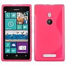 ebestStar - Funda Compatible con Nokia Lumia 925 Carcasa Gel Silicona Gel TPU Motivo S-línea, S-Line Case Cover, Rosa [Aparato: 129 x 70.6 x 8.5mm, 4.5'']