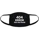 Crazy Dog T-Shirts 404 Error Face Not Found Face Mask Funny Internet Humor Nose And Mouth Covering Funny Masks for Adults Funny Meme Novelty Masks for Adults Black 6 Pack