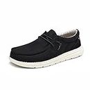 Bruno Marc Women's SBLS225W Slip-on Loafers Shoes Casual Sneakers Walking Boat Shoes, Black, Size 9